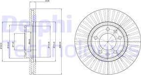 Delphi BG3835 - Гальмівний диск autozip.com.ua