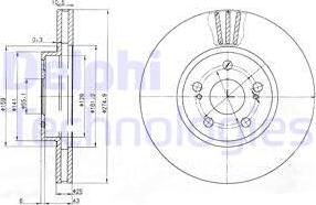 Delphi BG3823 - Гальмівний диск autozip.com.ua