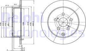 Delphi BG3822 - Гальмівний диск autozip.com.ua