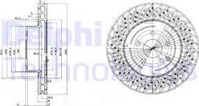 Delphi BG3827 - Гальмівний диск autozip.com.ua