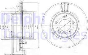 Delphi BG3870 - Гальмівний диск autozip.com.ua