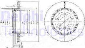 Delphi BG3872 - Гальмівний диск autozip.com.ua