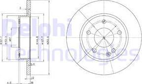 Delphi BG3394 - Гальмівний диск autozip.com.ua