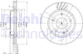 Delphi BG3395 - Гальмівний диск autozip.com.ua