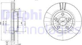 Delphi BG3347C - Гальмівний диск autozip.com.ua