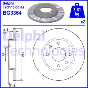 Delphi BG3364 - Гальмівний диск autozip.com.ua