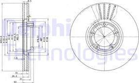 Delphi BG3365 - Гальмівний диск autozip.com.ua