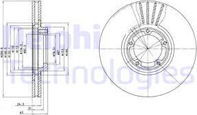 Delphi BG3366 - Гальмівний диск autozip.com.ua