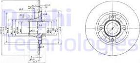 Delphi BG3360 - Гальмівний диск autozip.com.ua