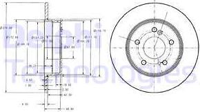 Delphi BG3326C - Гальмівний диск autozip.com.ua