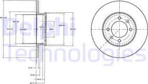 Delphi BG3261 - Гальмівний диск autozip.com.ua