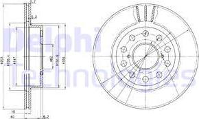 Delphi BG3268 - Гальмівний диск autozip.com.ua