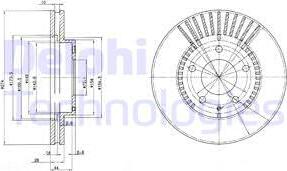 Delphi BG3232 - Гальмівний диск autozip.com.ua