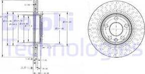 Delphi BG3222 - Гальмівний диск autozip.com.ua