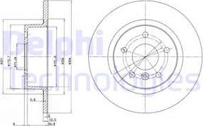 Delphi BG3227C - Гальмівний диск autozip.com.ua