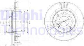 Delphi BG3794 - Гальмівний диск autozip.com.ua