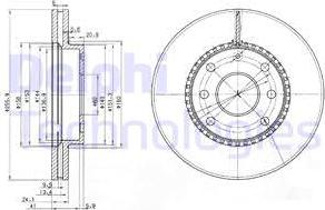 Delphi BG3790 - Гальмівний диск autozip.com.ua