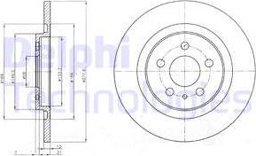 Delphi BG3741 - Гальмівний диск autozip.com.ua