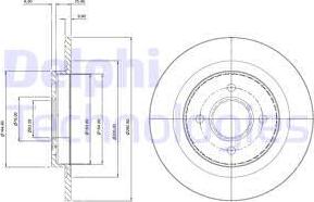 Delphi BG3743 - Гальмівний диск autozip.com.ua