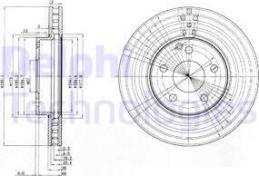 Delphi BG3755C - Гальмівний диск autozip.com.ua