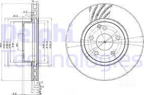 Delphi BG3756 - Гальмівний диск autozip.com.ua