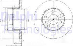 Delphi BG3751 - Гальмівний диск autozip.com.ua