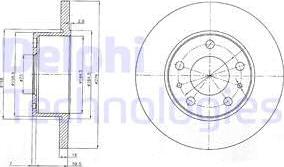 Delphi BG3753 - Гальмівний диск autozip.com.ua