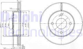 Delphi BG3763 - Гальмівний диск autozip.com.ua