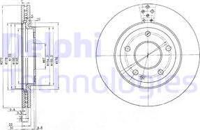 Delphi BG3709 - Гальмівний диск autozip.com.ua