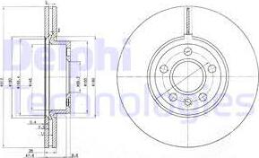 Delphi BG3719 - Гальмівний диск autozip.com.ua