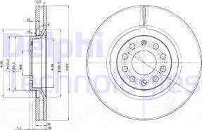 Delphi BG3714-C - Гальмівний диск autozip.com.ua