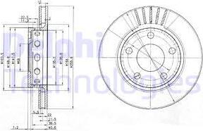 Delphi BG3785 - Гальмівний диск autozip.com.ua