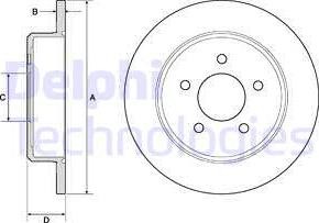 Delphi BG3739 - Гальмівний диск autozip.com.ua