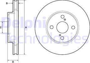 Delphi BG3734C-18B1 - Гальмівний диск autozip.com.ua