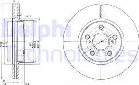 Delphi BG3735 - Гальмівний диск autozip.com.ua