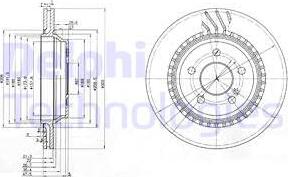 Delphi BG3726 - Гальмівний диск autozip.com.ua