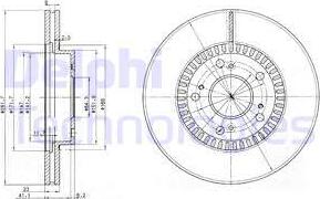 Delphi BG3720 - Гальмівний диск autozip.com.ua