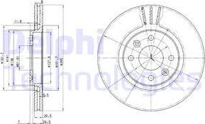 Delphi BG2448 - Гальмівний диск autozip.com.ua