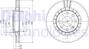 Delphi BG2443 - Гальмівний диск autozip.com.ua