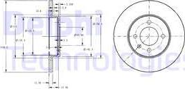 Delphi BG2454 - Гальмівний диск autozip.com.ua