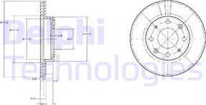 Delphi BG2451 - Гальмівний диск autozip.com.ua