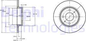 Delphi BG2466 - Гальмівний диск autozip.com.ua