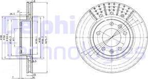 Delphi BG2460 - Гальмівний диск autozip.com.ua