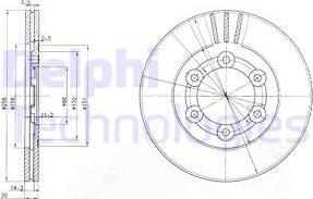 Delphi BG2416 - Гальмівний диск autozip.com.ua