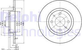 Delphi BG2411 - Гальмівний диск autozip.com.ua