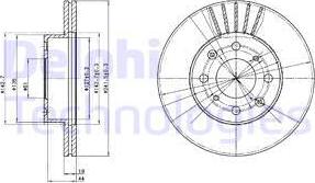 Delphi BG2488 - Гальмівний диск autozip.com.ua