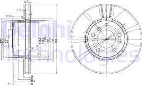 Delphi BG2434 - Гальмівний диск autozip.com.ua