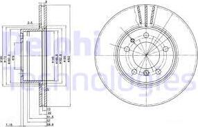 Delphi BG2433 - Гальмівний диск autozip.com.ua