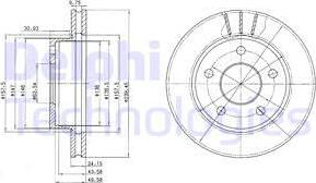 Delphi BG2472 - Гальмівний диск autozip.com.ua