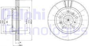 Delphi BG2547 - Гальмівний диск autozip.com.ua